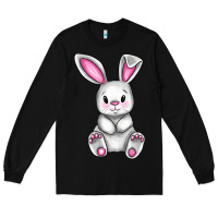 Black Cute bunny Easter Long Sleeve Tee - CowGirlArtShop