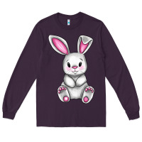 Plum Cute bunny Easter Long Sleeve Tee - CowGirlArtShop