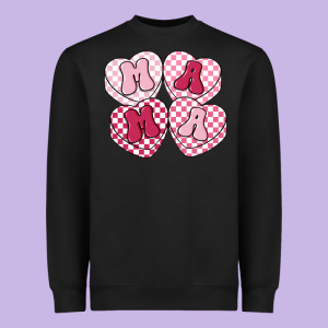 Mama Candy Hearts Heavyweight Sweatshirt Designed By Lillyallendesigns