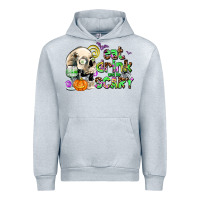 Heather Grey eat drınk and be scary Urban Hoodie - AdoDesignShop