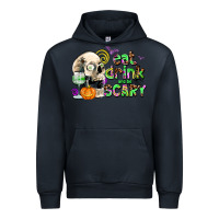 Navy eat drınk and be scary Urban Hoodie - AdoDesignShop