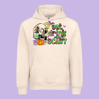 Eat Drınk And Be Scary Urban Hoodie Designed By Adodesignshop