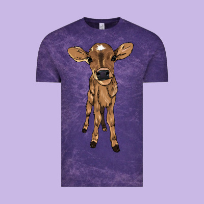 Baby Cow Vintage Tee Designed By Howdyjamesfarm