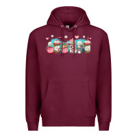 Burgundy volleyball coffee cups Premium Hoodie - Jasminsmagicworld