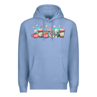 Colony Blue volleyball coffee cups Premium Hoodie - Jasminsmagicworld