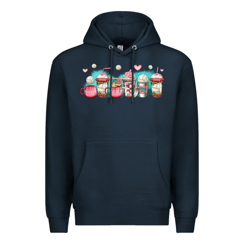 Volleyball Coffee Cups Premium Hoodie by Jasminsmagicworld | Teevron