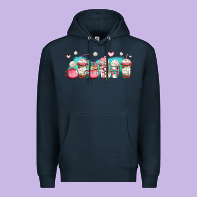 Volleyball Coffee Cups Premium Hoodie Designed By Jasminsmagicworld