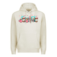 Oatmeal Heather volleyball coffee cups Premium Hoodie - Jasminsmagicworld