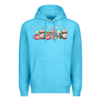 Ocean Blue volleyball coffee cups Premium Hoodie - Jasminsmagicworld