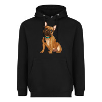Black french bulldog Heavyweight Hoodie - Artiststas