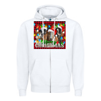 White Merry Christmas  With Goats Zipper Hoodie - LillyAllenDesigns