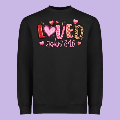 Loved John 3 16 Heavyweight Sweatshirt Designed By Lillyallendesigns