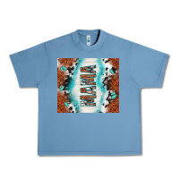 Pebble Blue tooled leather and cowhide mama Urban Heavy Tee - TumblerDesignByShophia