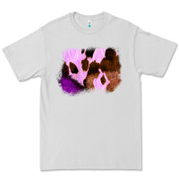Dove Grey Purple Western Wood Cowhide Frame Premium Tee - Bettercallsaul