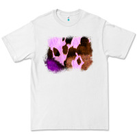 White Purple Western Wood Cowhide Frame Premium Tee - Bettercallsaul