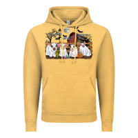Vintage Mustard halloween pigs Vintage Hoodie - CowGirlArtShop