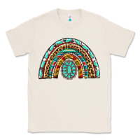Western Rainbow With Leopard And Gemstone Classic Tee | Teevron