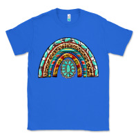 True Royal Western Rainbow with Leopard and Gemstone Classic Tee - texasbilliewilder