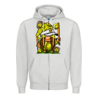 Dove Grey softball gnome Zipper Hoodie - SublimationCraftShop
