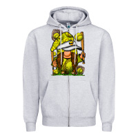 Heather Grey softball gnome Zipper Hoodie - SublimationCraftShop