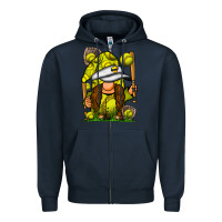 Navy softball gnome Zipper Hoodie - SublimationCraftShop