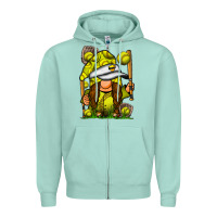 Seafoam softball gnome Zipper Hoodie - SublimationCraftShop