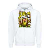 White softball gnome Zipper Hoodie - SublimationCraftShop