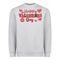 Heather Grey happy valentine's day Heavyweight Sweatshirt - LillyAllenDesigns