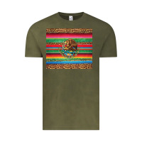 Vintage Olive serape leopard mexican Vintage Tee - Jasminsmagicworld