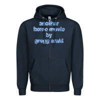 Navy another homoo movie by greggg arakii Zipper Hoodie - minhPixels