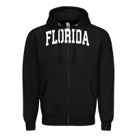 Black Florida Crewneck Sweatshirt Sports College Style State Gifts Zipper Hoodie - minhPixels