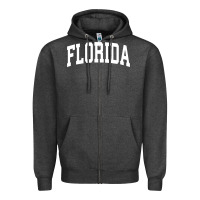 Charcoal Heather Florida Crewneck Sweatshirt Sports College Style State Gifts Zipper Hoodie - minhPixels