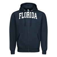 Navy Florida Crewneck Sweatshirt Sports College Style State Gifts Zipper Hoodie - minhPixels