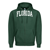 Sports Green Florida Crewneck Sweatshirt Sports College Style State Gifts Zipper Hoodie - minhPixels