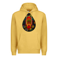 Antique Gold african masks teardrop  6 Premium Hoodie - BundleAndBundleShop