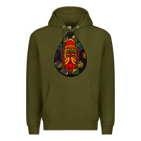 Army Green african masks teardrop  6 Premium Hoodie - BundleAndBundleShop