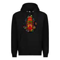 Black african masks teardrop  6 Premium Hoodie - BundleAndBundleShop