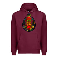 Burgundy african masks teardrop  6 Premium Hoodie - BundleAndBundleShop