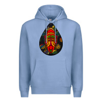 Colony Blue african masks teardrop  6 Premium Hoodie - BundleAndBundleShop