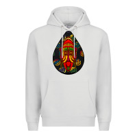 Dove Grey african masks teardrop  6 Premium Hoodie - BundleAndBundleShop