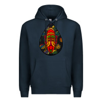 Navy african masks teardrop  6 Premium Hoodie - BundleAndBundleShop