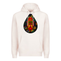 Pale Pink african masks teardrop  6 Premium Hoodie - BundleAndBundleShop