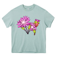 Arona Bitterroot Flower Illustrations Heavy Core Tee - LillyAllenDesigns