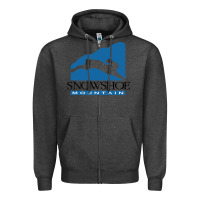 Charcoal Heather snowshoe mountain Zipper Hoodie - minhPixels