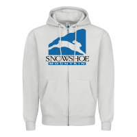 Dove Grey snowshoe mountain Zipper Hoodie - minhPixels