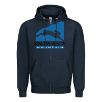 Navy snowshoe mountain Zipper Hoodie - minhPixels