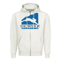 Oatmeal Heather snowshoe mountain Zipper Hoodie - minhPixels