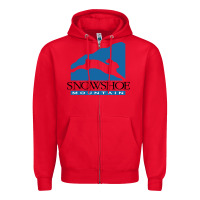 Red snowshoe mountain Zipper Hoodie - minhPixels