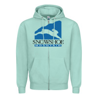 Seafoam snowshoe mountain Zipper Hoodie - minhPixels