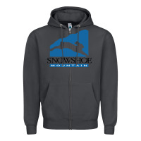 Smoke snowshoe mountain Zipper Hoodie - minhPixels